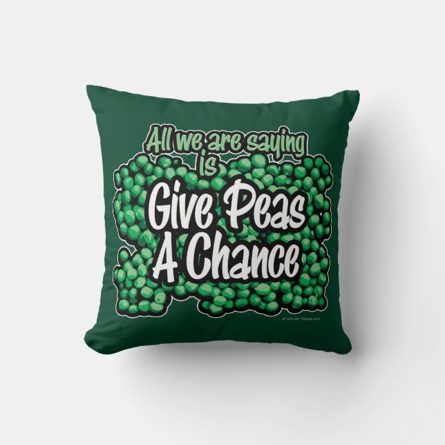 Coussin Donnez une chance aux petits pois (Recto)