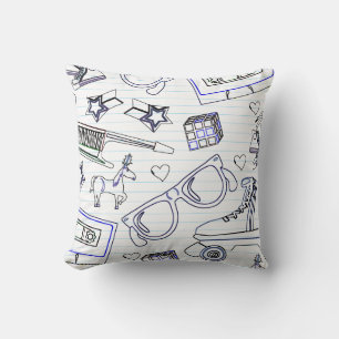Coussin Doodle des années 80 totalement épopée