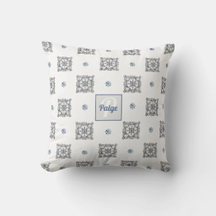 Coussin Doodle dessiné à la main inspiré de l'abeille avec
