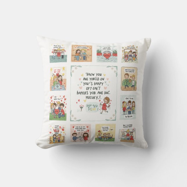 Coussin Doodle Garden of Hope : Provoquer l'optimisme (Recto)