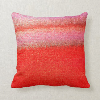 Coussin d'or 16" d'aquarelle d'abrégé sur rouge x