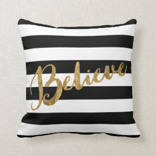 Coussin D'or croyez les rayures