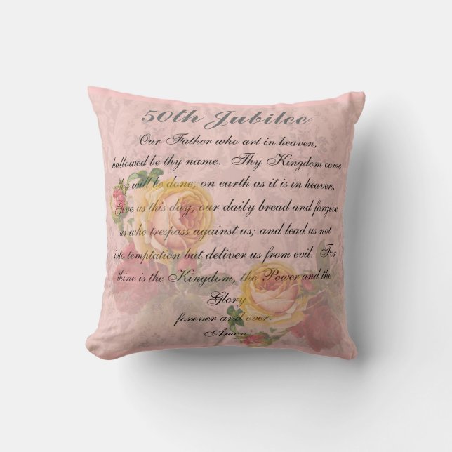 Coussin d'or de jubilé de nonnes catholiques (Recto)