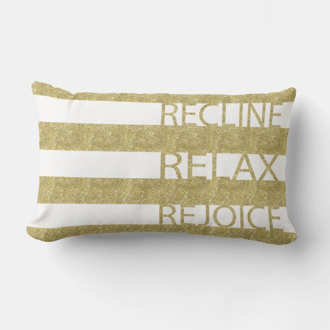 Coussin d'or Pâque "Recline, Relax, Rejoice" (Recto)