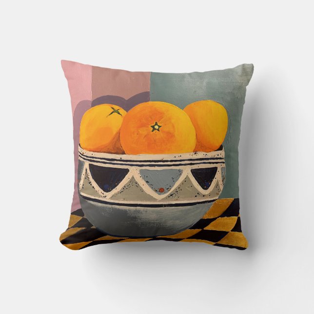 Coussin d'oranges avec inversion orange (Recto)