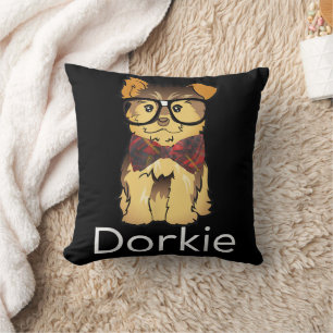 Coussin Dorkie Drôle Dorky Yorkie Chien
