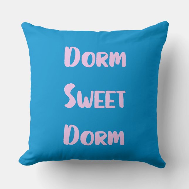 Coussin Dorme mignonne Dorme douce en bleu et rose (Recto)
