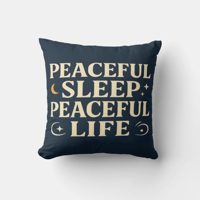 Coussin Dormir paisible Vie paisible (Recto)