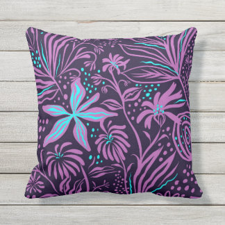Coussin d'ornement "Flower-art paars"