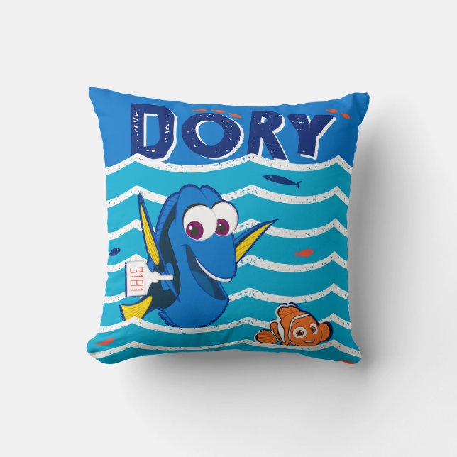 Coussin Dory et Nemo Amour à la nage (Recto)
