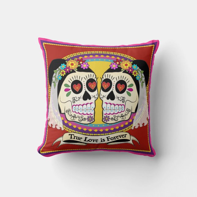 Coussin DOS Novias (2 jeunes mariées) a personnalisé le (Recto)