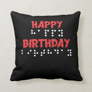 Coussin Dots en braille - Joyeux t-shirt Blind pour l'anni