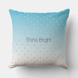 Coussin Dots Glam Ombre Aqua 