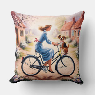 Coussin double face : Sortie mère & chien