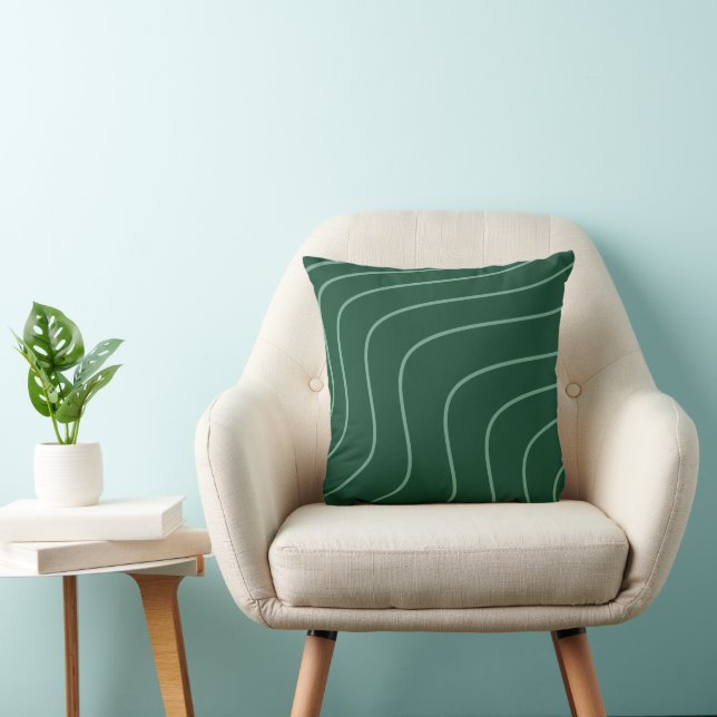 Coussin Double Green Ripple (Chaise)