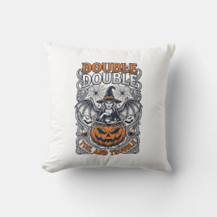 Coussin Double peine Malheur Sorcière Citrouille Halloween