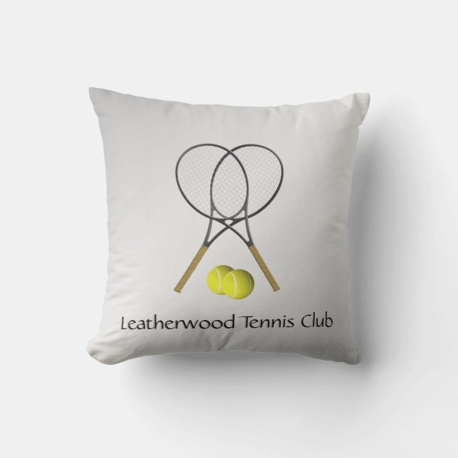 Coussin Double Tennis Sport Thème Argent (Recto)