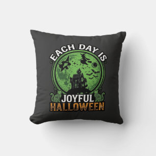 Coussin Double Toil Trouble Sorcière Citrouille Halloween 