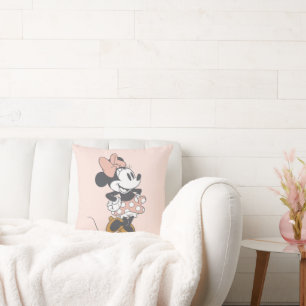 Coussin Douce Minnie Mouse Vintage Charme à pois