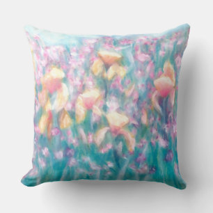 Coussin doucement en pastel d'iris de jardin