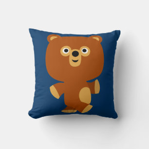Coussin d'ours de caricature assertive mignon
