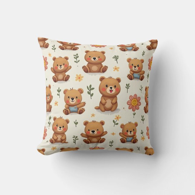 Coussin d'ours en peluche mignon (Recto)