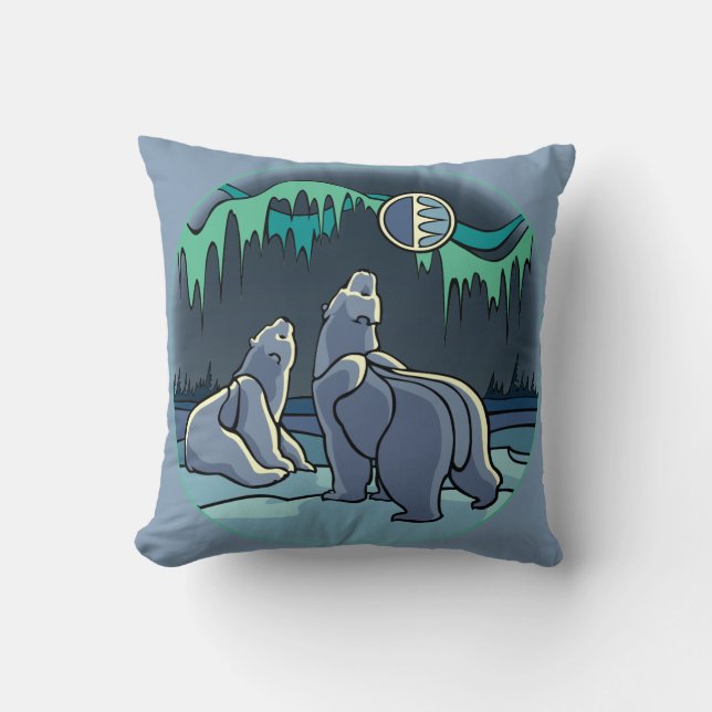 Coussin d'ours polaire Coussin d'art d'ours person (Recto)