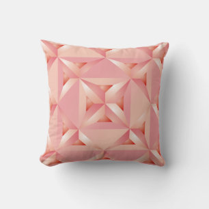 Coussin Doux treillis rose crémeux sur le remplissage de f