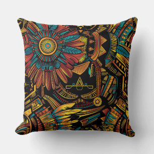 Coussin Doux Turquoise "Aztec Dream" Plush Throw Cushion 5