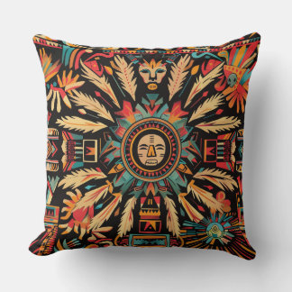 Coussin Doux Turquoise "Aztec Dream" Plush Throw Cushion 5