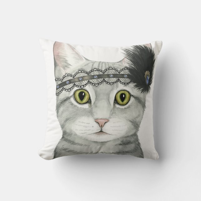 Coussin Downton Cat | Bejewted With Lace (Recto)