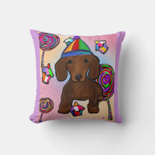 Coussin Doxie rouge