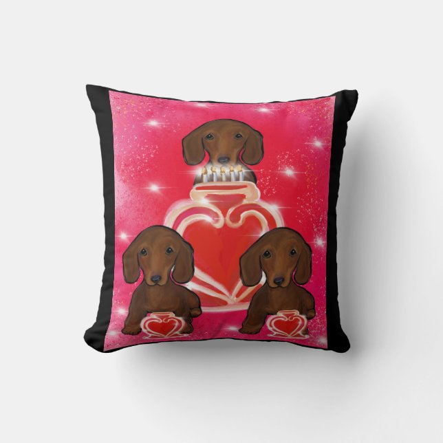 Coussin Doxies Rouges (Recto)