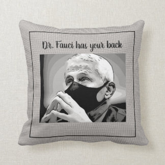 Coussin Dr Fauci Throw Pillow
