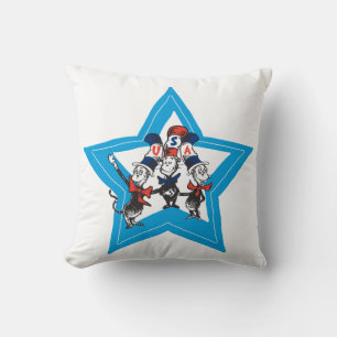 Coussin Dr. Seuss Chapeaux graphiques USA pour petits ch