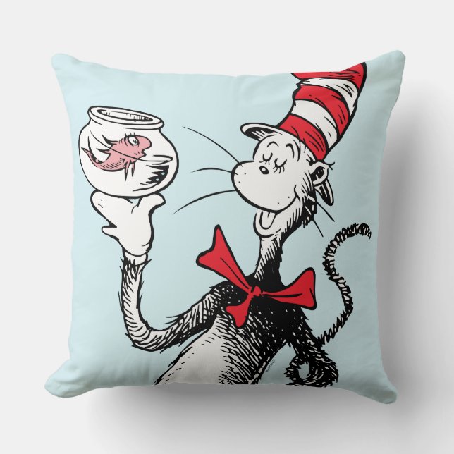Coussin Dr Seuss | Chat dans le Casquette & Krinklebine (Recto)