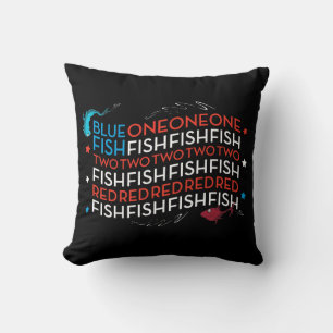 Coussin Dr. Seuss   Graphique du drapeau américain Red Fis