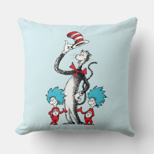 Coussin Dr. Seuss Le Chat Chapeauté, Chose Un et Chose D
