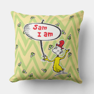 Coussin Dr Seuss  Symbole de retenue Sam-I-Am
