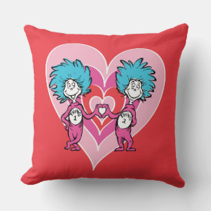 Coussin Dr. Seuss Valentine Thing 1 Thing 2