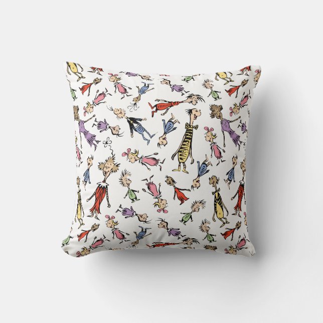 Coussin Dr. Seuss Whoville Characters Festive Pattern (Recto)