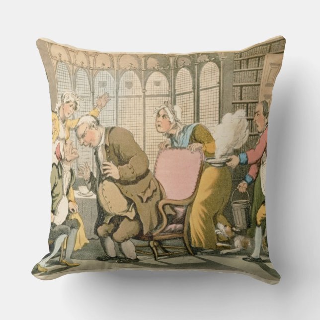 Coussin Dr. Syntax en danger, 'de la visite du Dr. syntaxe (Recto)