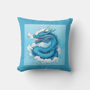 Coussin Dragon chinois dans les nuages
