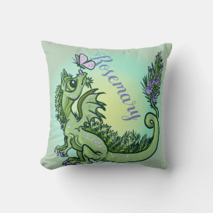 Coussin Dragon de petite herbe ~romarin