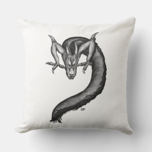 Coussin Dragon en style tatouage