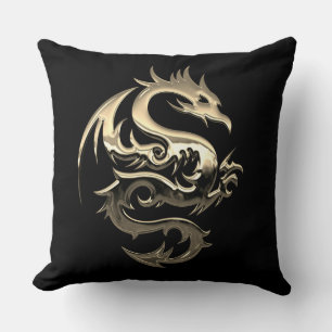 Coussin Dragon métallurgique réversible