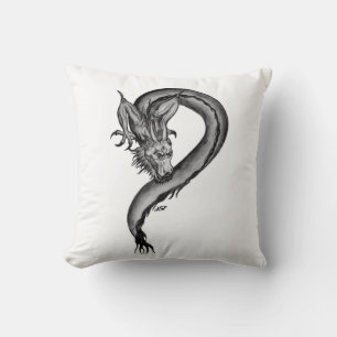 Coussin Dragon noir et blanc