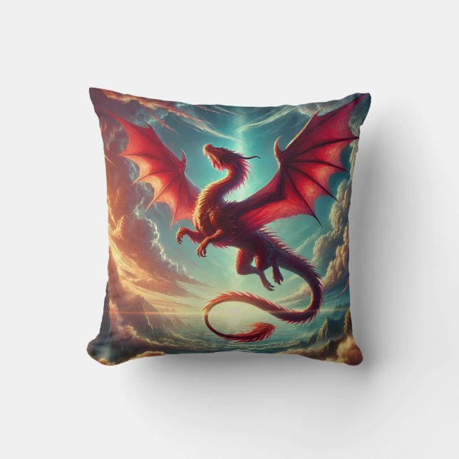 Coussin Dragon rouge (Recto)