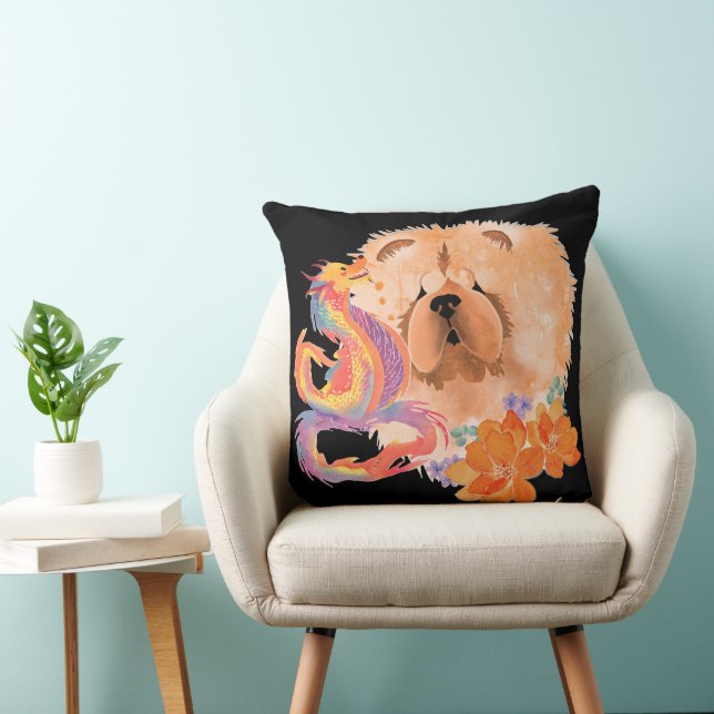 Coussin DRAGON-TALEZ CHOW Année du dragon (Chaise)