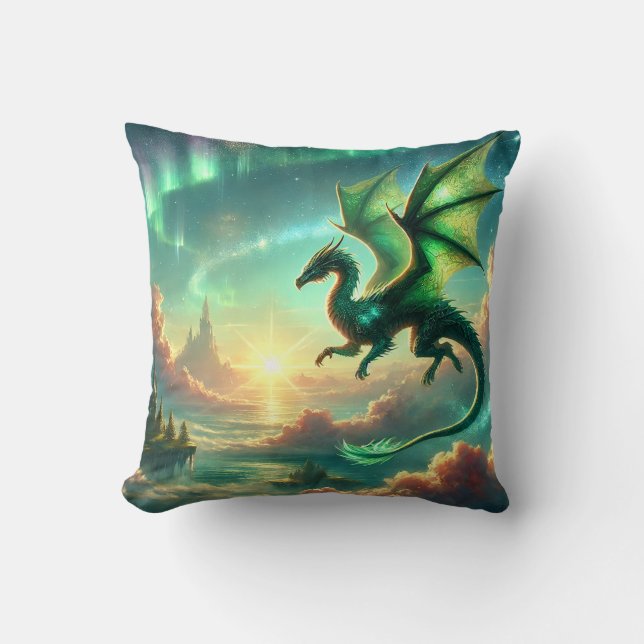 Coussin Dragon vert (Recto)